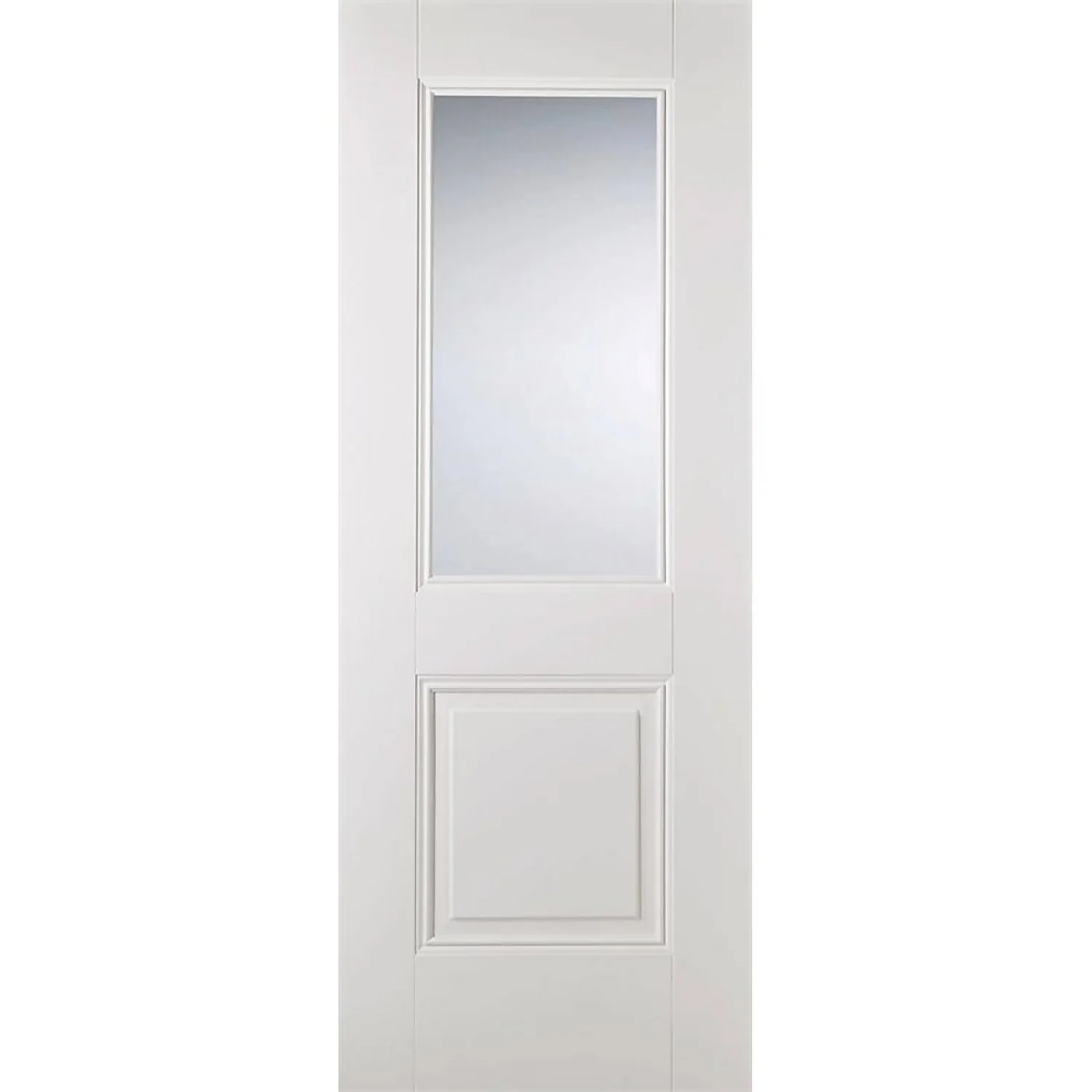 Arnhem Internal Glazed Primed White 1 Lite 1 Panel Door - 838 X 1981mm 1 Arnhem Internal Glazed Primed White 1 Lite 1 Panel Door - 838 X 1981mm