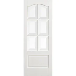 Kent Internal Glazed Primed White 1 Panel 6 Lite Door - 838 X 1981mm
