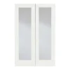 Pattern 20 Internal Glazed Primed White 1 Lite Pair Doors - 1067 X 1981mm