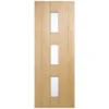 Copenhagen External Glazed Unfinished Oak 3 Lite Door - 813 X 2032mm
