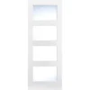 Shaker Internal Glazed Primed White 4 Lite Door - 686 X 1981mm