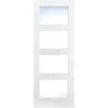 Shaker Internal Glazed Primed White 4 Lite Door - 762 X 1981mm