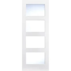 Shaker Internal Glazed Primed White 4 Lite Door - 762 X 1981mm