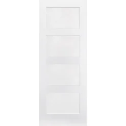 Shaker Internal Primed White 4 Panel Fire Door - 686 X 1981mm