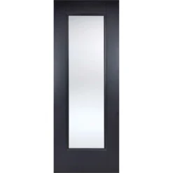 Eindhoven Internal Glazed Primed Black 1 Lite Door - 762 X 1981mm