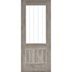 Mexicano Internal Glazed Light Grey Laminate 1 Lite Door - 762 X 1981mm