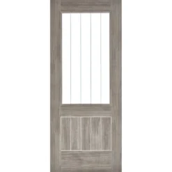 Mexicano Internal Glazed Light Grey Laminate 1 Lite Door - 838 X 1981mm