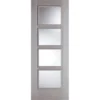 Vancouver Internal Glazed Prefinished Light Grey 4 Lite Fire Door - 686 X 1981mm