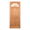 Carolina External Glazed Unfinished Hardwood 4 Lite 4 Panel Door - 762 X 1981mm