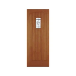 Cottage External Glazed Unfinished Hardwood 1 Lite Door - 2082 X 864mm