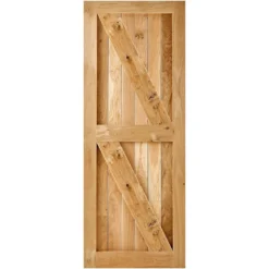 Framed And Ledged Internal Unfinished Oak Door - 838 X 1981mm -COMMAND Sales Store 12826329 1964939283361156