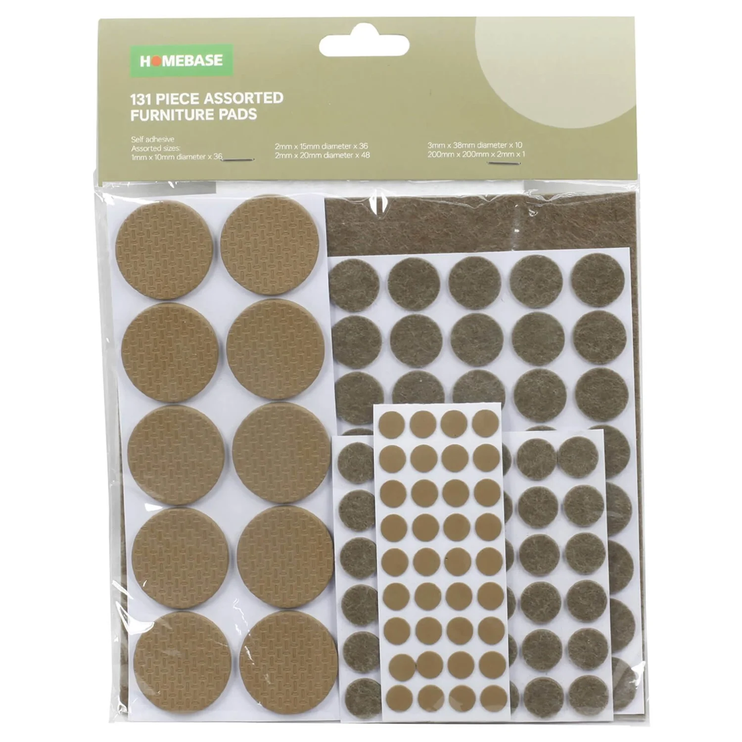 None 131PC Furniture Pads Assortment 1 None 131PC Furniture Pads Assortment