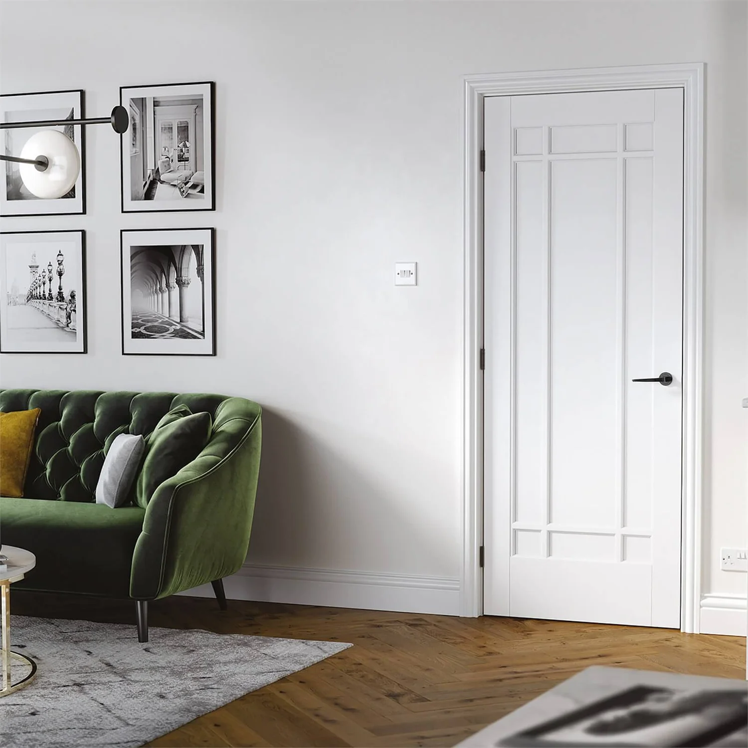 Manhattan - White Primed Internal Fire Door - 1981 X 762 X 44mm 2 Manhattan - White Primed Internal Fire Door - 1981 X 762 X 44mm - Image 2