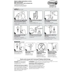 Command Medium Self Adhesive Hook - Matte Black -COMMAND Sales Store 12829400 7234833197195031