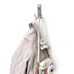 Command Large Self Adhesive Double Hook - Brushed Nickel -COMMAND Sales Store 12829403 1394833196861107