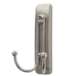 Command Large Self Adhesive Double Hook - Brushed Nickel -COMMAND Sales Store 12829403 1724833196793514