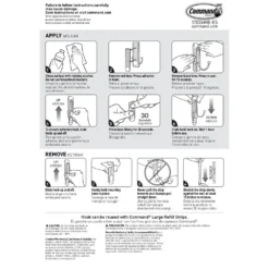 Command Large Self Adhesive Double Hook - Matte Black -COMMAND Sales Store 12829406 1644833196027989