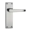 None Homebuild Victorian Straight Long Backplate Latch Lever Set - Polished Chrome