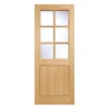 Cottage - 6 Lite Glazed Exterior Door - Oak - 1981 X 762 X 44mm