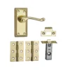 None Homebuild Georgian Short Backplate Internal Door Pack - Polished Brass