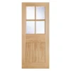 Cottage - Stable - 4 Lite - Glazed Exterior Door - Oak - 1981 X 838 X 44mm