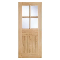Cottage - Stable - 4 Lite - Glazed Exterior Door - Oak - 1981 X 838 X 44mm