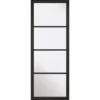 Soho - 4 Lite Glazed - Primed Black Internal Door - 1981 X 686 X 35mm