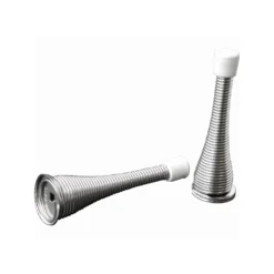 None Chrome Spring Door Stop - 2 Pack