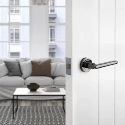 Sandleford Capri Lever On Rose Set - Black Nickel -COMMAND Sales Store 12835253 3674832990270640