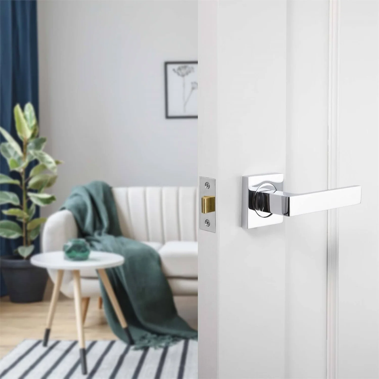 Sandleford Aprilia Lever On Rose Set - Polished Chrome 3 Sandleford Aprilia Lever On Rose Set - Polished Chrome - Image 3