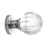 Sandleford Terni Glass Mortice Knob Set - Polished Chrome
