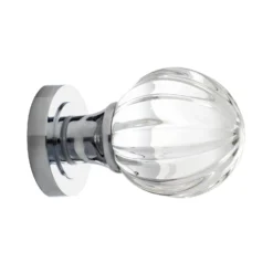 Sandleford Terni Glass Mortice Knob Set - Polished Chrome