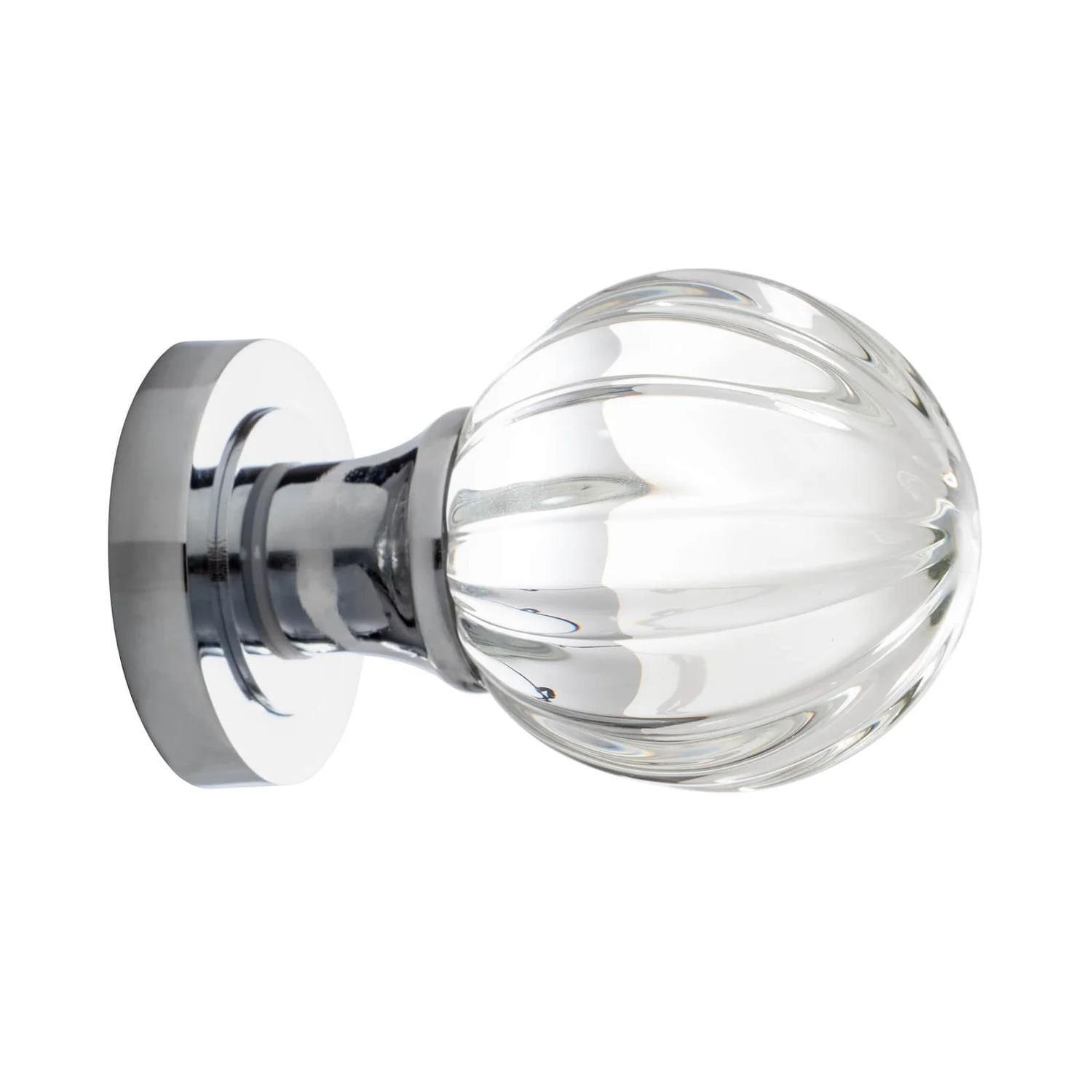 Sandleford Terni Glass Mortice Knob Set - Polished Chrome 1 Sandleford Terni Glass Mortice Knob Set - Polished Chrome