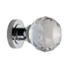 Sandleford Monza Glass Mortice Knob Set - Polished Chrome