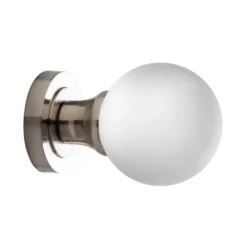 Sandleford Novara Glass Mortice Knob Set - Brushed Nickel