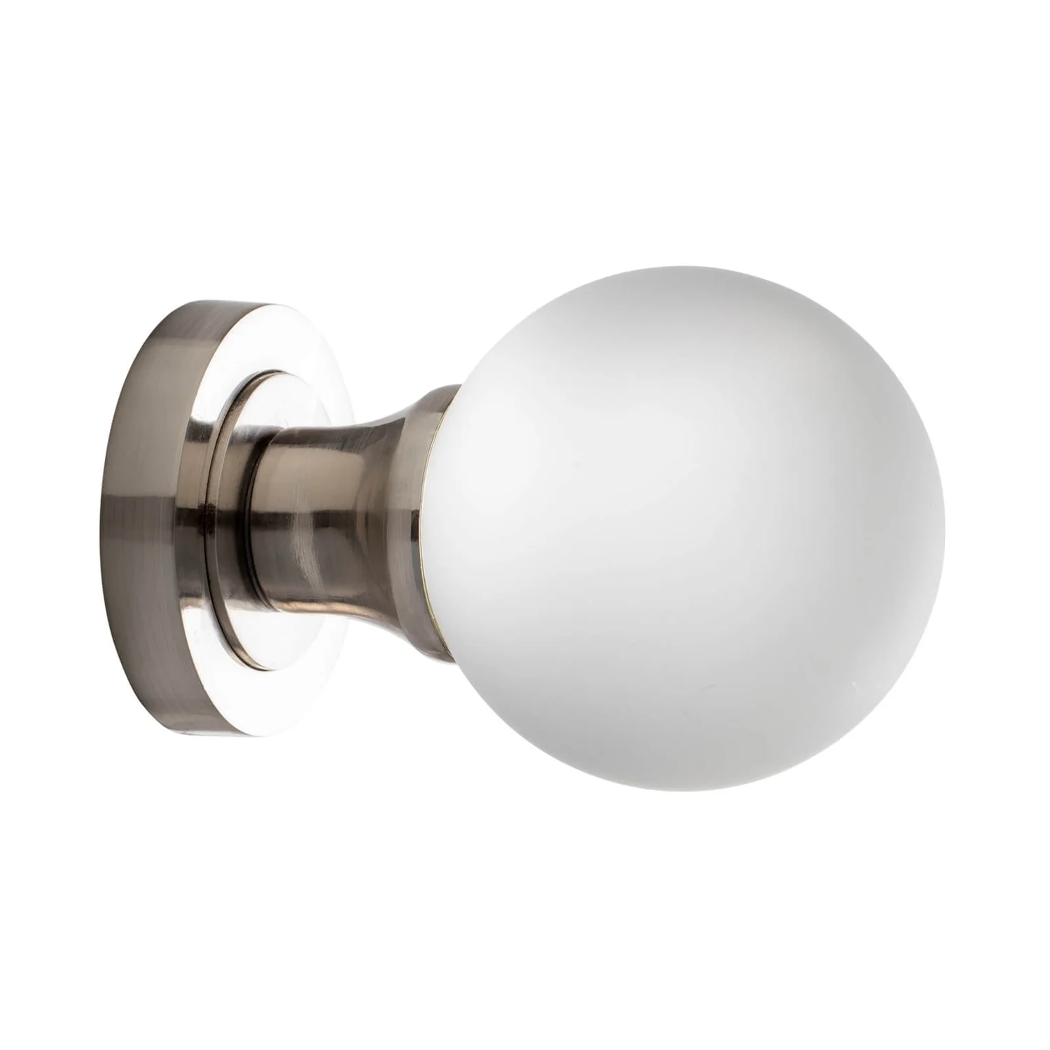 Sandleford Novara Glass Mortice Knob Set - Brushed Nickel 1 Sandleford Novara Glass Mortice Knob Set - Brushed Nickel