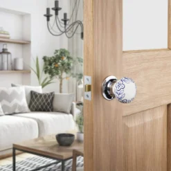 Sandleford Floreale Ceramic Mortice Knob Set -COMMAND Sales Store 12835285 4614833168085335