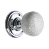Sandleford Pittville Ceramic Mortice Knob Set - Grey Crackle & Polished Chrome