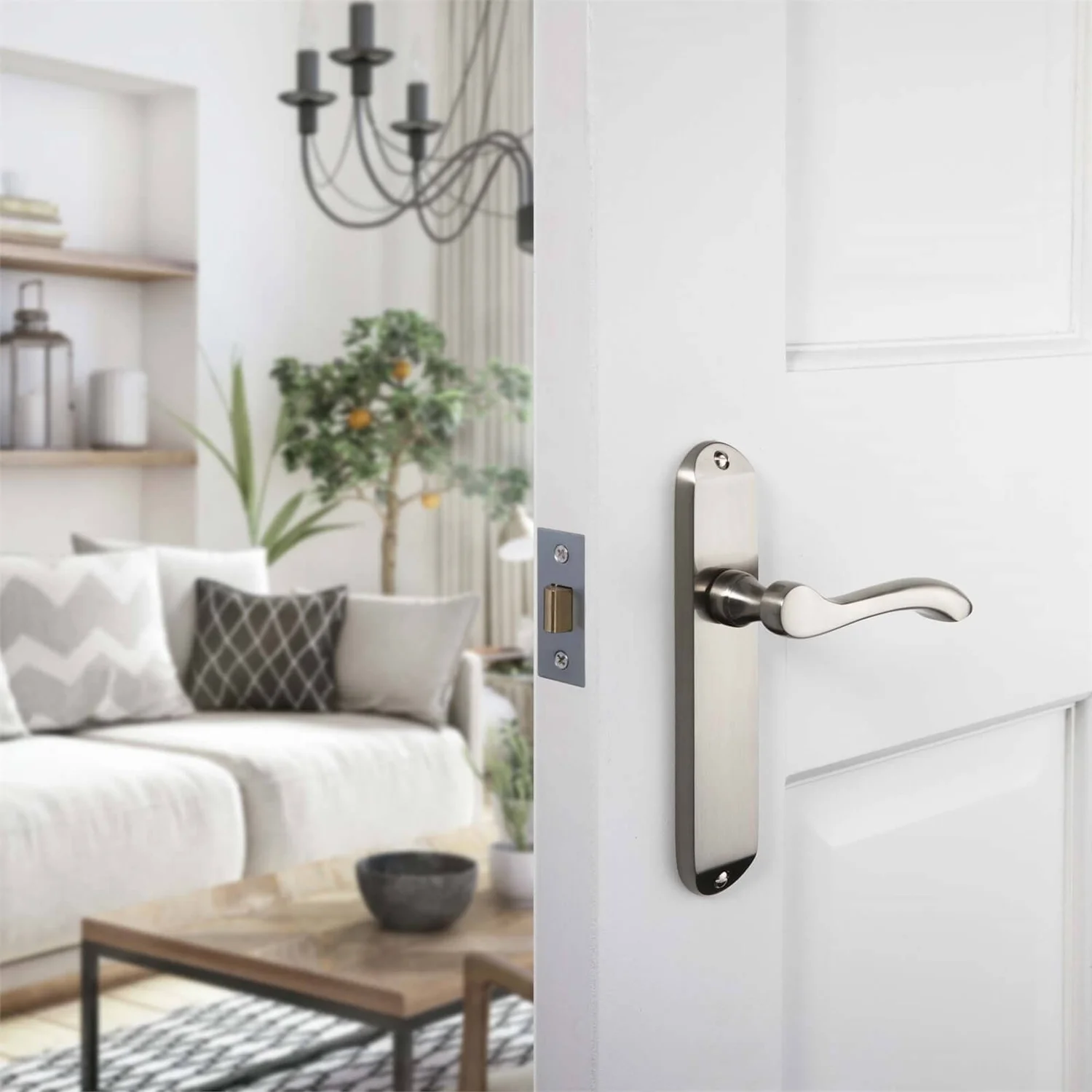 Sandleford Wentworth Latch Lever Set - Brushed Nickel 3 Sandleford Wentworth Latch Lever Set - Brushed Nickel - Image 3