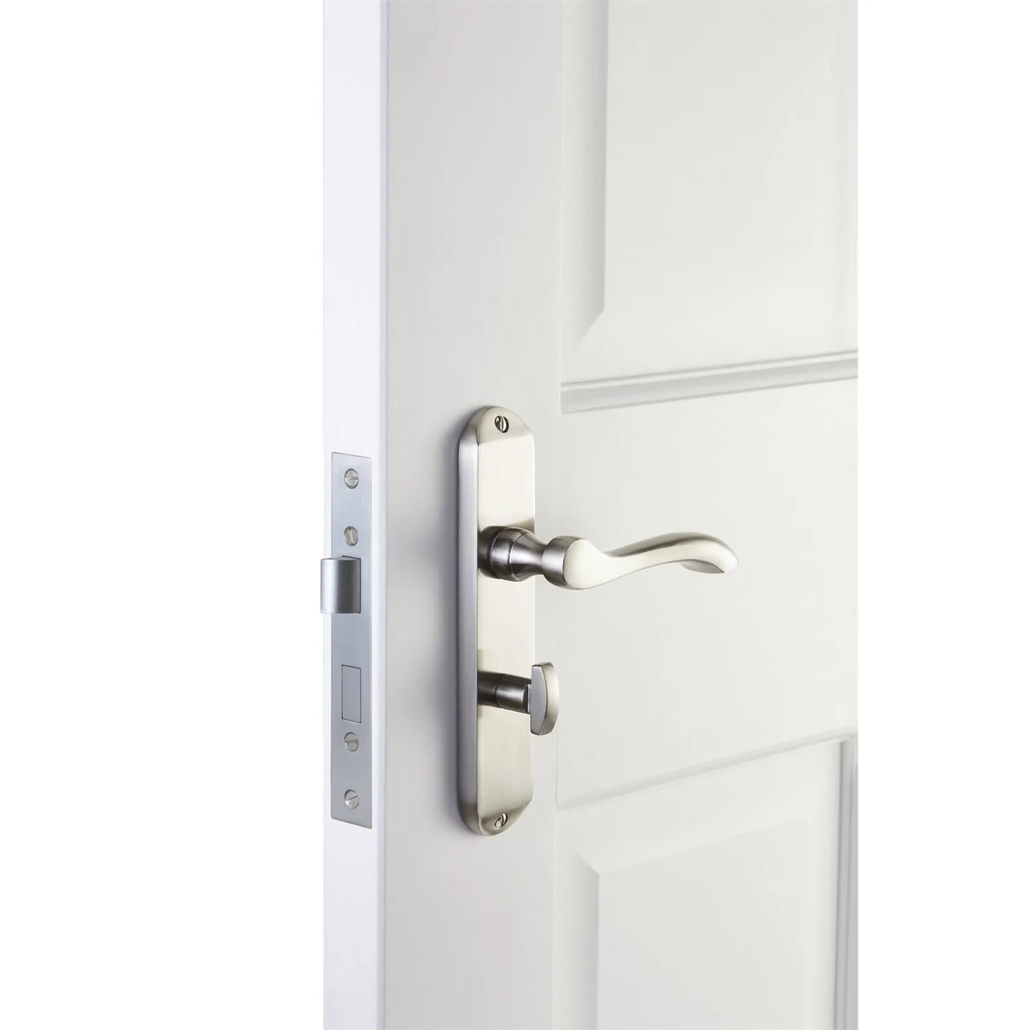 Sandleford Wentworth Bathroom Lever Set - Brushed Nickel 2 Sandleford Wentworth Bathroom Lever Set - Brushed Nickel - Image 2