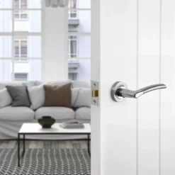 Sandleford Kenton Lever On Rose Set - Dual Tone Polished & Brushed Chrome 5 Sandleford Kenton Lever On Rose Set - Dual Tone Polished & Brushed Chrome -COMMAND Sales Store 12835785 1024832954043075