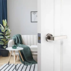 Sandleford Overton Lever On Rose Set - Brushed Nickel -COMMAND Sales Store 12835804 1024832954299299