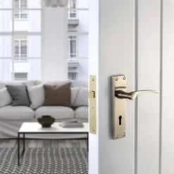 Sandleford Hartwell Lock Lever Set - Antique Brass -COMMAND Sales Store 12835809 2144832955134037