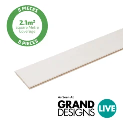 None Premium Timber Cladding SertiWOOD White Wax - White Wash (8 Pack) 2.10m2 -COMMAND Sales Store 12835879 5864832992842282