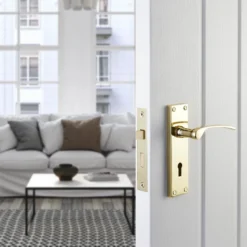 Sandleford Hartwell Lock Lever Set - Polished Brass 5 Sandleford Hartwell Lock Lever Set - Polished Brass -COMMAND Sales Store 12835907 1124832955383571