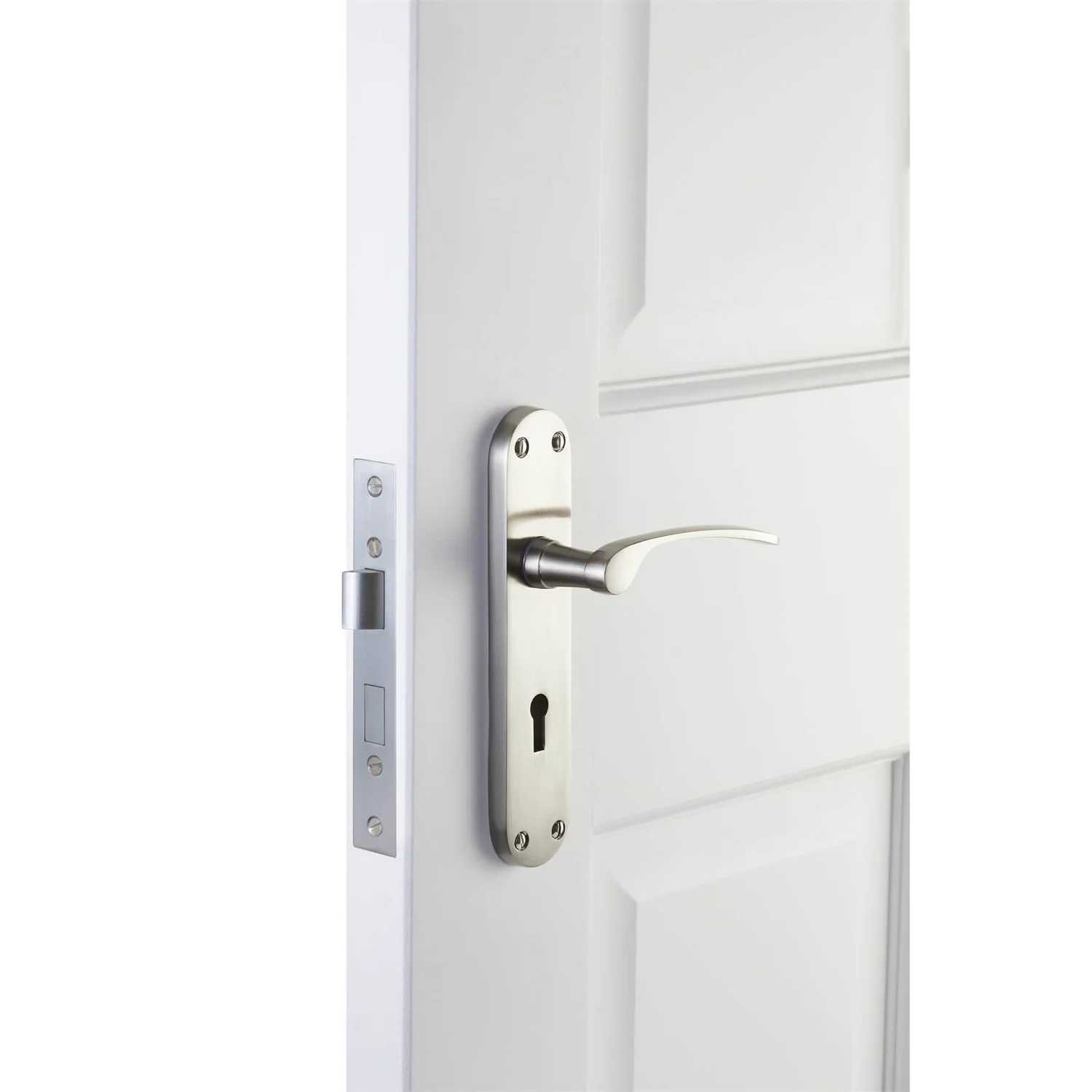 Sandleford Denton Lock Lever Set - Brushed Nickel 2 Sandleford Denton Lock Lever Set - Brushed Nickel - Image 2