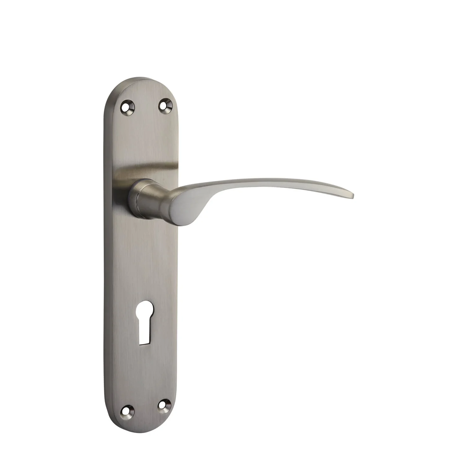 Sandleford Denton Lock Lever Set - Brushed Nickel 1 Sandleford Denton Lock Lever Set - Brushed Nickel