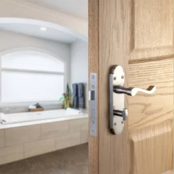 Sandleford Fawley Bathroom Lever Set - Brushed Nickel -COMMAND Sales Store 12835954 4634832956292787