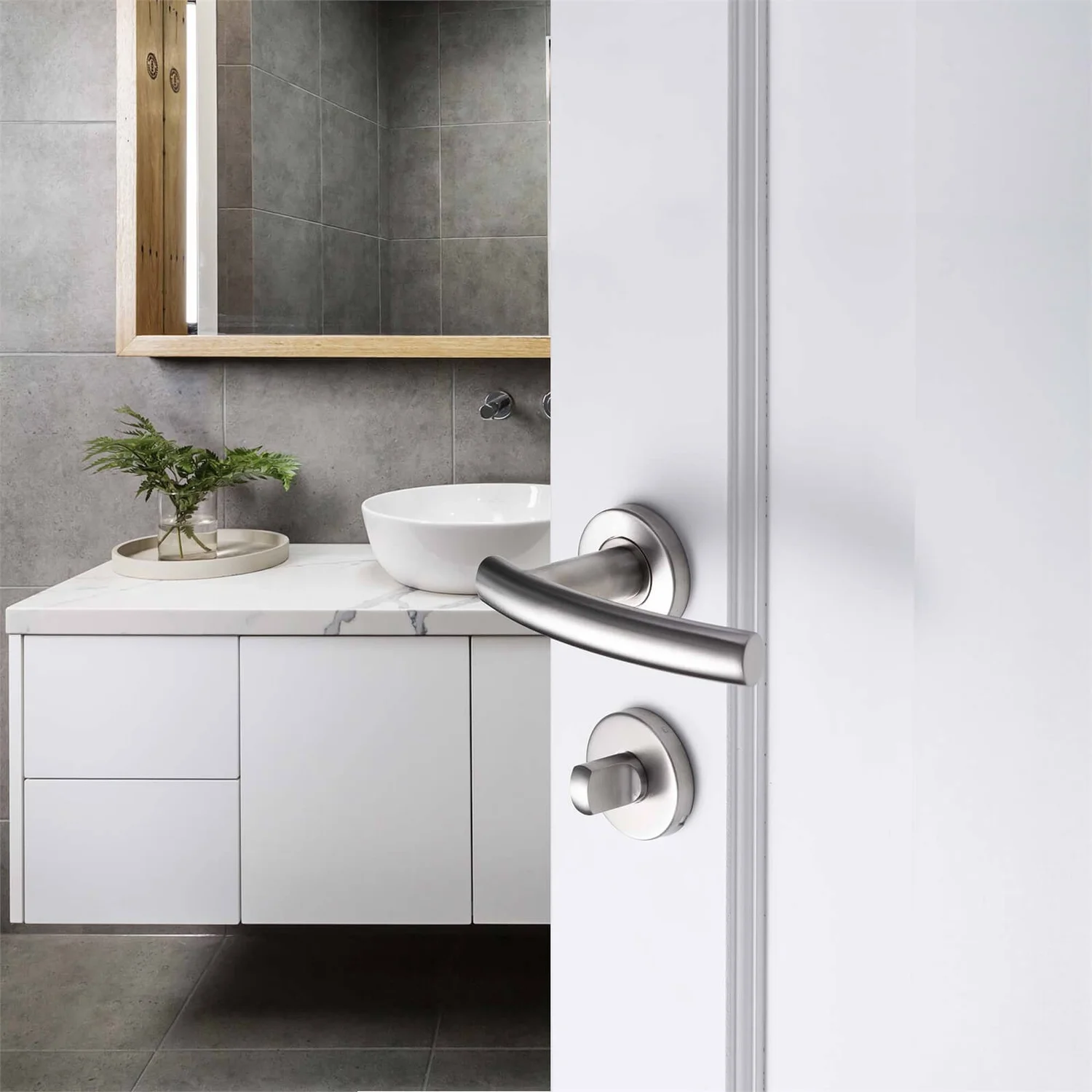 Sandleford Round Bathroom Escutcheon - Brushed Stainless Steel 3 Sandleford Round Bathroom Escutcheon - Brushed Stainless Steel - Image 3