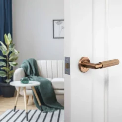 Sandleford Savona Lever On Rose Set - Brushed Copper Stainless Steel -COMMAND Sales Store 12836050 1064833172243743